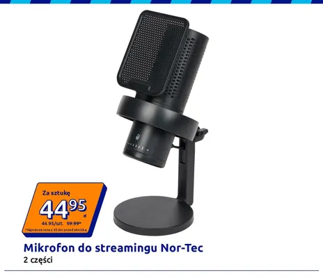 Mikrofon do streamingu Nor-Tec 2 części promocja w Action