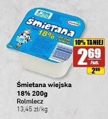 Śmietana wiejska 18% Rolmlecz promocja w API Market