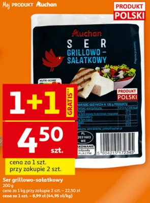 Ser grillowo-sałatkowy Auchan promocja w Auchan