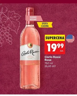 Wino różowe Carlo Rossi Rose promocja w Biedronka
