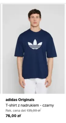 T-shirt z nadrukiem czarny Adidas Originals promocja w Lounge by Zalando