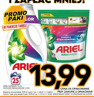 Płyn do prania Ariel Kolor promocja w Kupiec