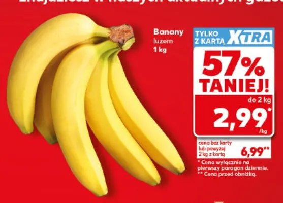 Banany luzem promocja w Kaufland