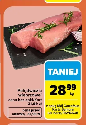 Polędwiczki wieprzowe promocja w Carrefour Market