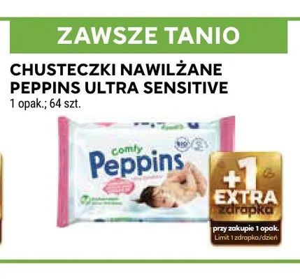 Chusteczki nawilżane Peppins Ultra Sensitive promocja w Stokrotka