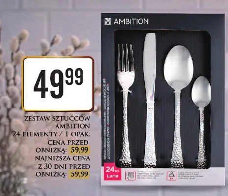 Zestaw sztućców 24 elementy promocja w Dino