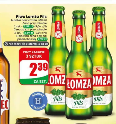 Piwo Łomża Pils promocja w Dino