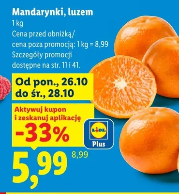 Mandarynki luzem promocja w Lidl