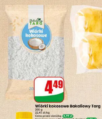 Wiórki kokosowe Bakaliowy Targ promocja w Dino
