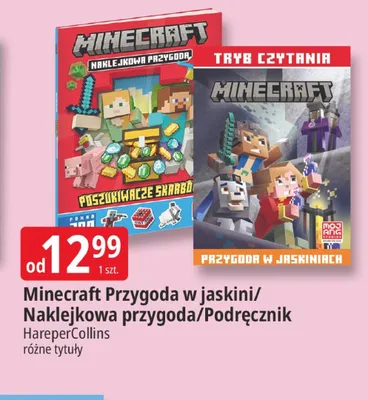 Książka Minecraft Podręcznik HareperCollins promocja w Leclerc
