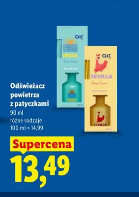 Odświeżacz powietrza z patyczkami Air Sevilla promocja w Lidl