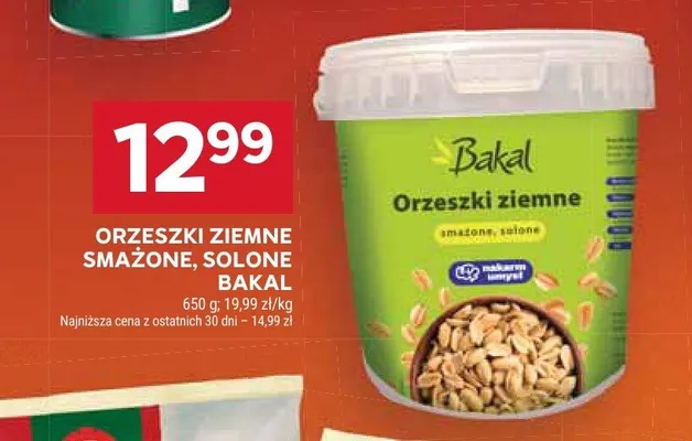 Orzeszki ziemne smażone solone Bakal promocja w Stokrotka