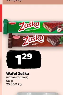 Wafel Zośka orzechowa promocja w Netto