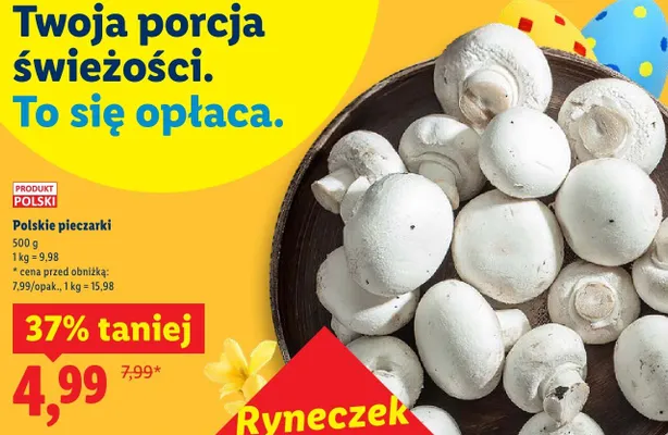 Pieczarki promocja w Lidl