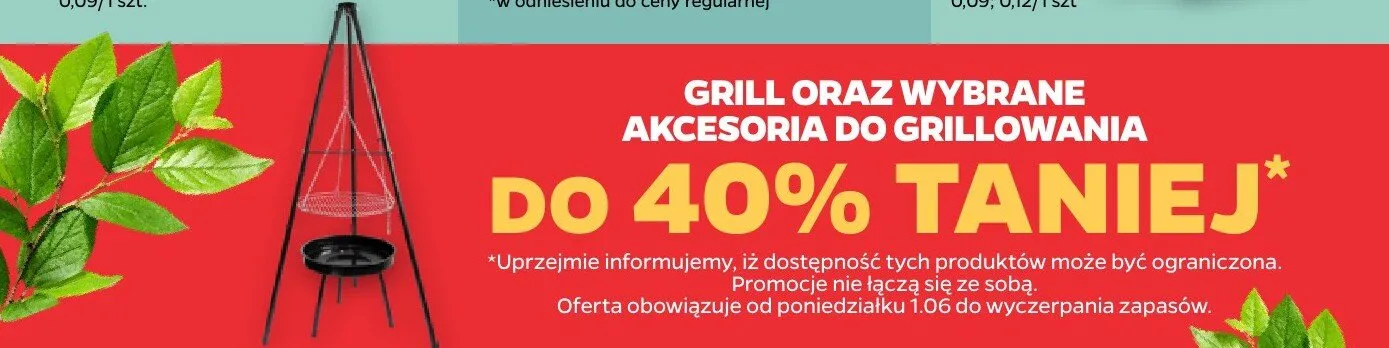 Grill na trójnogu promocja w Netto