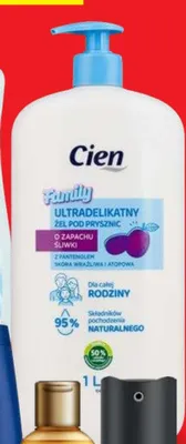 Ultradelikatny żel pod prysznic Cien Family o zapachu śliwki promocja w Lidl