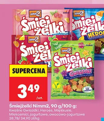 Żelki Śmiejżelki Nimm2 Kwaśne Gwiazdki promocja w Biedronka