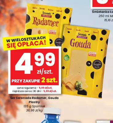 Ser gouda w plastrach Serenada Spomlek promocja w emma MARKET