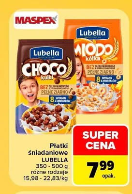 Płatki śniadaniowe Lubella Choco promocja w Carrefour Market