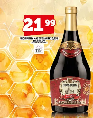 Miód pitny Kasztelański trójniak promocja w TOPAZ