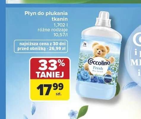 Płyn do płukania tkanin Coccolino promocja w Carrefour