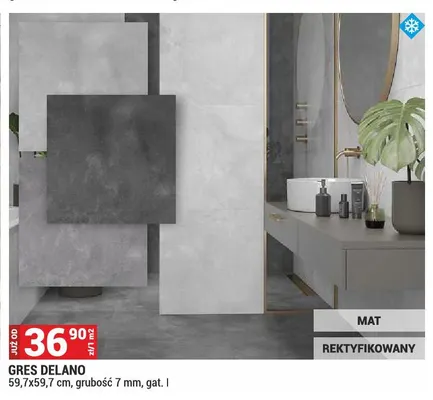 Gres Delano 59,7x59,7 cm promocja w Merkury Market