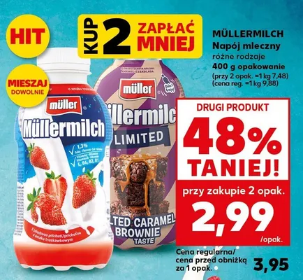 Napój mleczny różne rodzaje opakowanie promocja w Kaufland