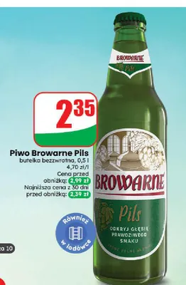 Piwo Browarne Pils promocja w Dino