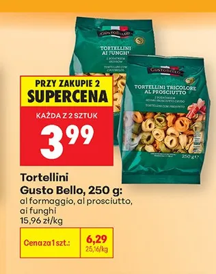 Tortellini ai funghi Gusto Bello promocja w Biedronka