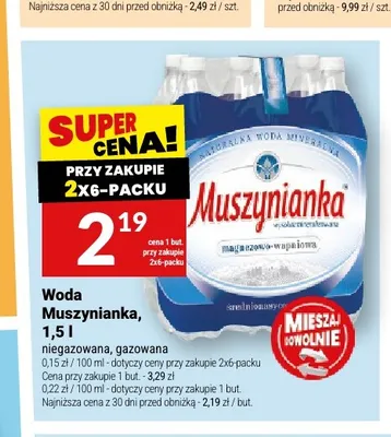 Woda gazowana Muszynianka promocja w Twój Market