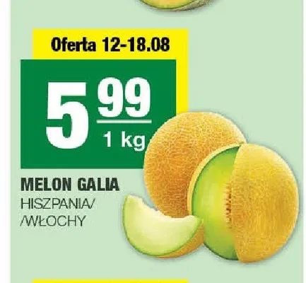 Melon galia Hiszpania Włochy promocja w SPAR