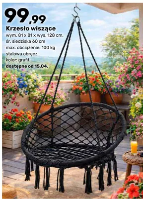 Krzesło wiszące promocja w Bricomarche