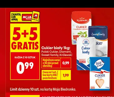 Cukier biały Polski promocja w Biedronka