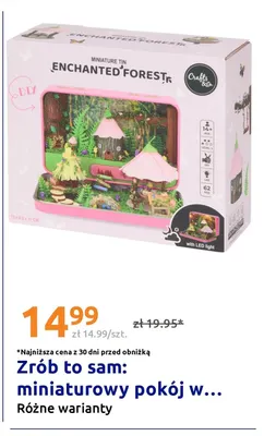 Zestaw DIY miniaturowy pokój w puszce Enchanted Forest Crafts & Co. promocja w Action