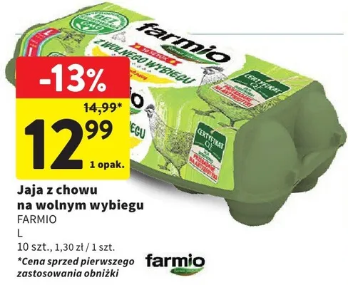 Jaja z chowu na wolnym wybiegu promocja w Intermarche