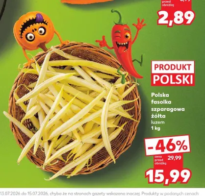 Fasolka szparagowa żółta polska promocja w Kaufland