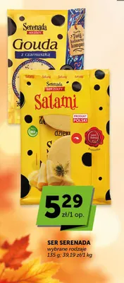 Ser Serenada gouda z czarnuszką w plastrach promocja w Euro Sklep