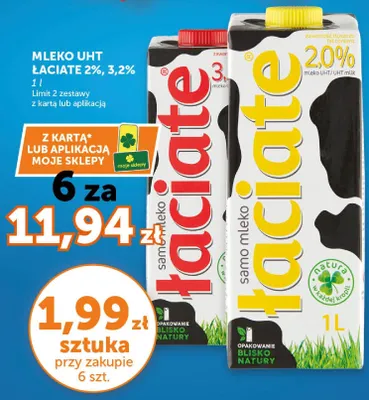 Mleko UHT Łaciate 3,2% promocja w Euro Sklep