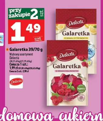 Galaretka o smaku cytrynowym Delecta promocja w TOPAZ