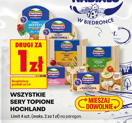 Ser topiony Mixtett Hochland promocja w Biedronka