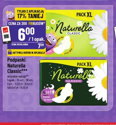 Podpaski Naturella Classic promocja w POLOmarket