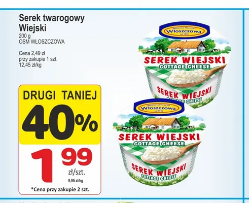 Serek twarogowy Wiejski Włoszczowa promocja w Marketvita