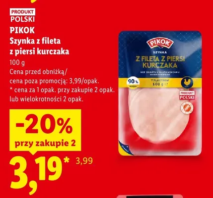 Szynka z fileta z piersi kurczaka Pikok promocja w Lidl