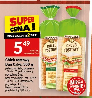 Chleb tostowy Dan Cake promocja w Twój Market