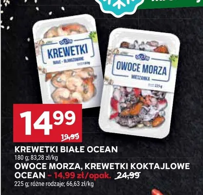 Owoce morza, krewetki koktajlowe promocja w Stokrotka