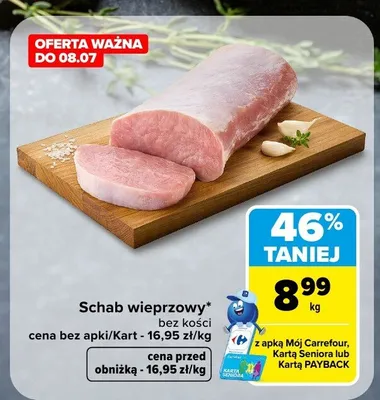 Schab wieprzowy bez kości promocja w Carrefour Market