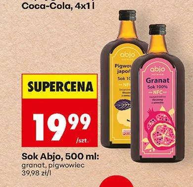 Sok Abjo pigwowiec japoński promocja w Biedronka