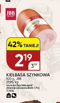 Kiełbasa szynkowa JBB promocja w Chata Polska