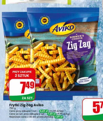Frytki Zig Zag Aviko promocja w Dino