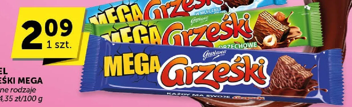 Wafel Grzeski Mega wybrane rodzaje promocja w ABC